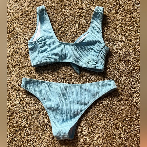 Blue Tie-Top Bikini - Picture 2 of 2